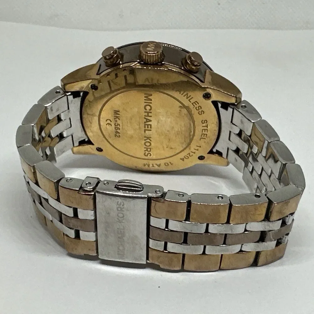 Michael Kors Ritz MK5642 Women Tri-Tone Stainless Steel Analog Dial Watch NUL60